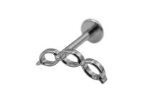 Labret Titane Interne Stérile motif chaîne| Itc