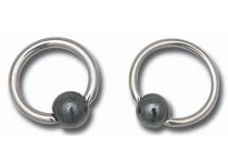 Anneau Titane Coloré Boule Hématite 4 mm | Itc