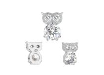 Accessoire interne Titane 0.9 motif chouette strass blanc | Itc