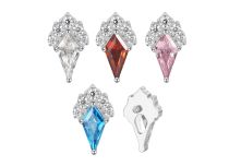 Accessoire interne titane 0.9 motif losange strass blanc