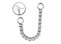 Accessoire chainette acier motif pav&eacute;e 24 cm | iTC