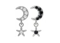 accessoire titane lune strass blanc