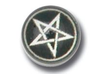 Disque Acier vissable motif Croix Satanique Blanche | Itc