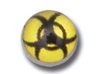 Boule Acier vissable motif Danger Biologique | Itc