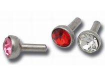 Boule Acier Push Clip à Cristal Coloré | Itc