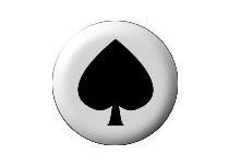 Boule Acier Push Clip motif Pique | Itc