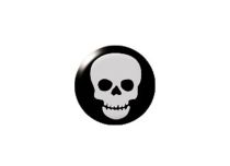 Boule Acier Push Clip motif Tête de Mort | Itc