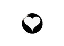 Boule Acier Push Clip motif Cœur Blanc | Itc