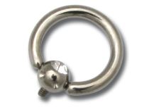 Boule Titane Interne 4 mm Cristal Blanc pour Dermal 1,6 mm Anneau | Itc