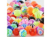 Lot de 100  Boules Acryliqus Colorés | Itc
