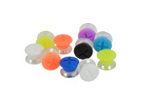 Lot de Tunnel Acrylique Clipable Embout Silicone Colorés motif Croix | Itc