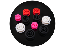 Lot de 10 Plugs silicone spirale taille et couleur mix