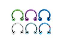 Fer à Cheval Titane Coloré à Boules | Itc