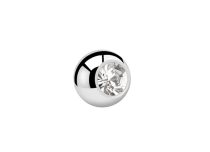 Boule Titane vis Cristal Facette Blanc | Itc