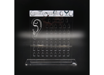 Pr&eacute;sentoir acrylique 50 places pour anneaux