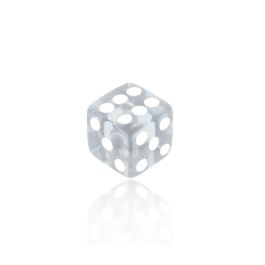 Lot De 5 Dés De Casino Précision AAA 19 Mm - Acrylique Transparent, Bords Rasoir, Sérialisés, Rouge