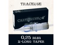 Cartouches de tatouage M Traceuse (RL) - &Oslash; 0.25 mm - XLong Taper | Itc
