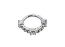 Anneau charnière Cobalt Chrome CoCr 1.2X8 ensemble articulé strass | iTC