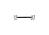 Bijou de téton  ACIER 1.6x14   boules griffé opale blanc irisé | iTC