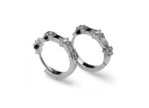 Paire de boucle d'oreille Cobalt Chrome CoCr étoile avec strass 0.8X10 | iTC