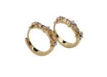 Paire de boucle d'oreille Cobalt Chrome CoCr Pvd Gold étoile avec strass| iTC