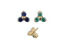 Accessoire Threadless Titane PVD Gold  0.5X3.5 motif trinity | iTC