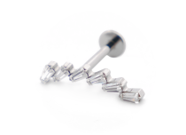Labret Titane Interne Stérile motif Domino | Itc