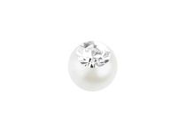 Lot de 5 Boules Acrylique Imitation Perle Cristal Blanc | Itc
