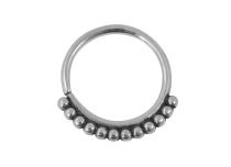 Anneau Acier Flexible motif Billes, Spécial Nez| Itc