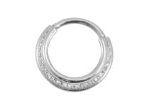 Anneau Acier Charnière Cristal Blanc | Itc
