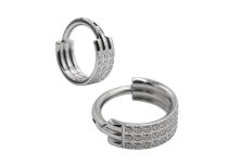 anneau titane double strass blanc 1.2x8