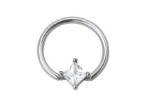 Anneau Acier Cristal Blanc 7 mm | Itc