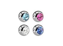 Boule Acier Clip à Cristal Colorés | Itc