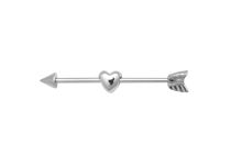 Barbell Acier Industriel motif Cœur et Flèche 6 mm | Itc