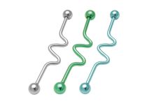 Barbell Acier Industriel à Boules 5 mm motif U Coloré 20 mm | Itc