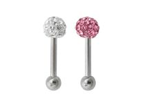 Barbell Acier boule Multicristal 3 et 5 mm | Itc