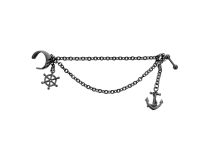 Barbell Acier Noir Chaîne et Ancre | Itc