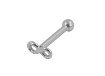 Barbell Acier motif Infini, Boule 3 mm | Itc