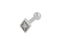 Barbell Acier Interne Tribal Opale Losange | Itc
