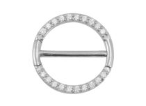 Bijou de Téton Acier Charnière Cristal Blanc | Itc