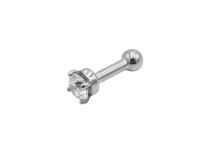 Micro Barbell Acier Cristal Griffé | Itc