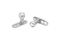 Microdermal Titane Boule Acier 2 mm et Cristal Blanc | Itc