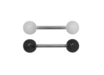 Barbell Acier 2 Boules Acrylique 6 mm Colorés | Itc