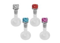 Labret BioFlex 1.2 x 8 mm Cristal Griffé | Itc