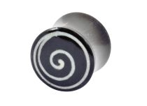 Plug en Corne Noire motif Spirale | Itc