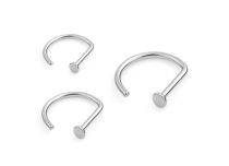 Stud nez titane ASTM F136 0.8 mm demi courbe 8 mm