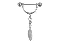 Bijou de Téton Acier motif Plume | Itc