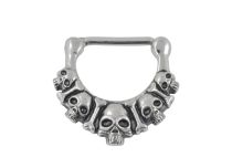 Bijou de Téton Acier Clickers Tête de Mort | Itc