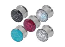Plug Acier Vissable Épaulé à Facette Coloré avec Résine | Itc