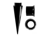 Set d'Élargisseur et Tunnel Acrylique Noir | Itc